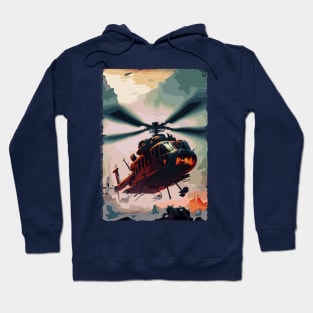 Fasbytes Aviation helicopter born to fly Hoodie